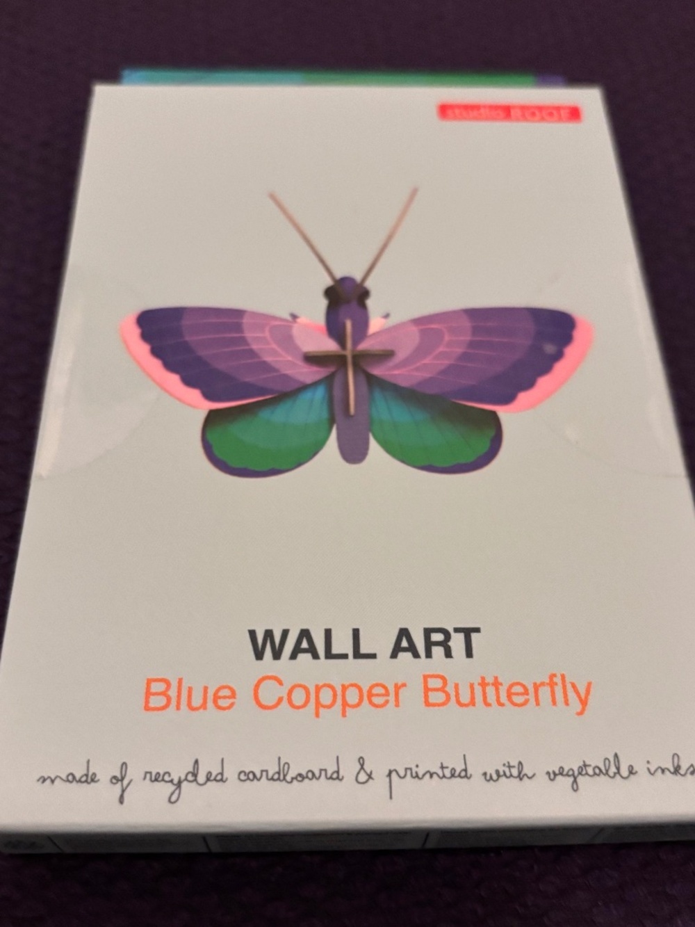 Studio Roof Blue Copper Butterfly Wall Art